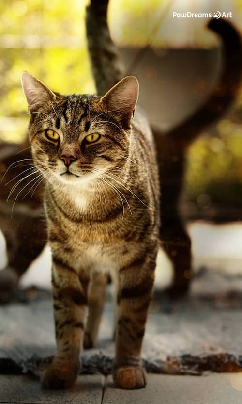 Katze schaut neugierig in die Kamera